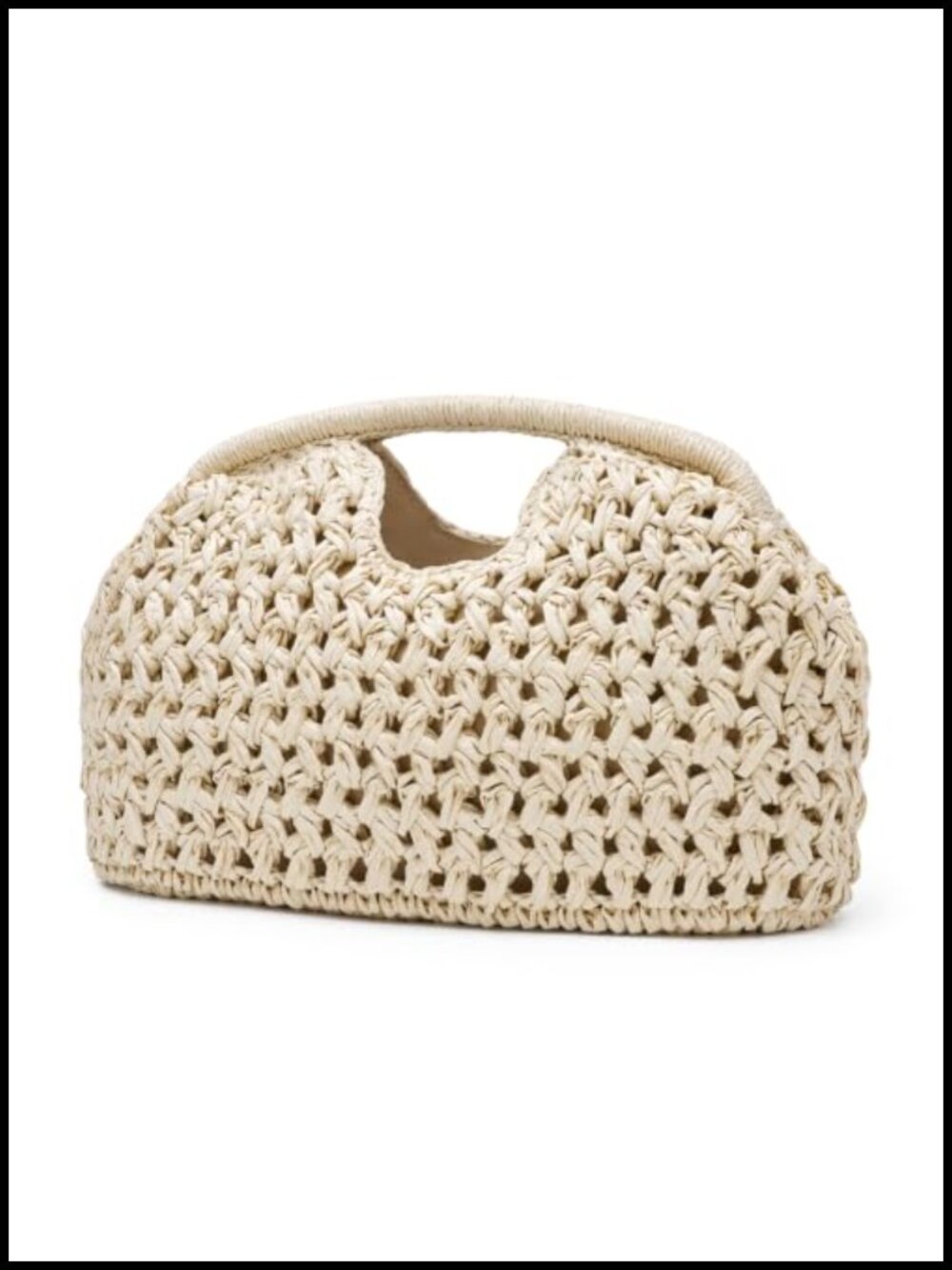 Woven Straw Clutch Bag Handwoven Raffia Purse Cloud Summer Beach Evening Bag